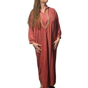 Vintage Montgomery Ward Dusty Rose Nightgown Housecoat Danish Read